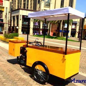 Coffee cart on wheels for mobile bar business