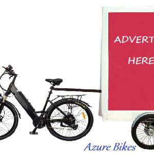 Mobile billboard bicycle trailer for bike advertising