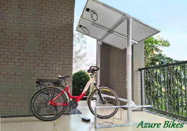 E-Bike Solar Charging Station for 4 Electric Bikes
