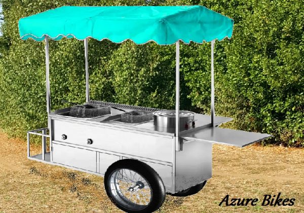French Fries Food Cart with Deep Fryer