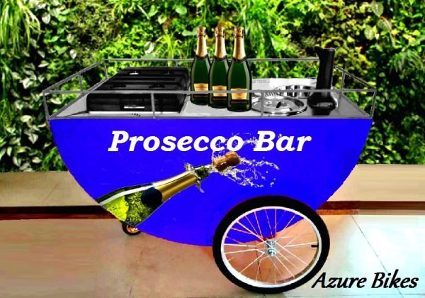 Mobile Prosecco Bar Cart Serving Champagne & Prosecco