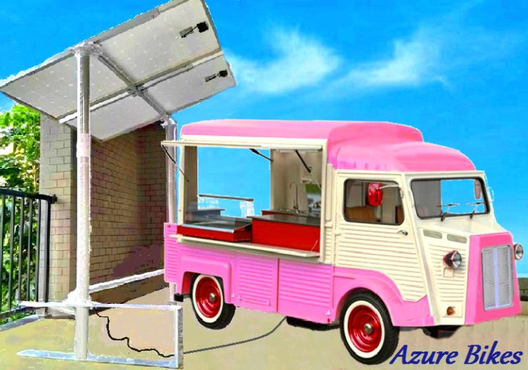Solar Generator for Food Truck with Solar Panels Azure Bikes