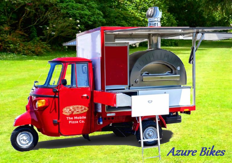 Piaggio Ape Pizza Truck with Wood Fired Pizza Oven - Azure Bikes